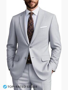 Modern Fitted Suit Set Business Casual Blazer Pants Elegant Formal Wear